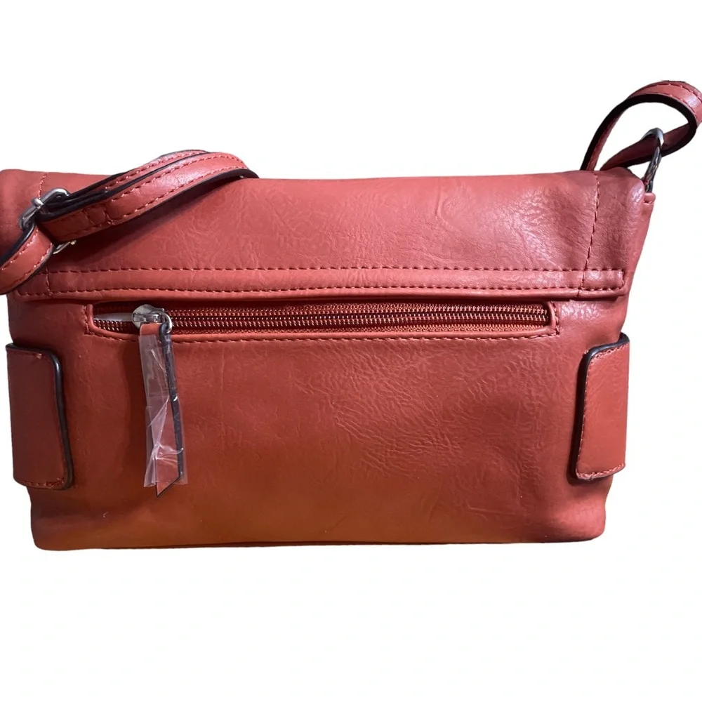Nicole Miller Rust Crossbody Handbag NWT